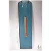 Image 6 : Vintage metal and porcelain " Wishing Well Orange" wall mount thermometer, 40" long x 10-1/2" wide