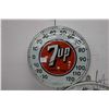 Image 1 : Vintage 7UP thermometer, marked T.W. O'Connell & Co. Chicago 13, ILL., 10" in diameter