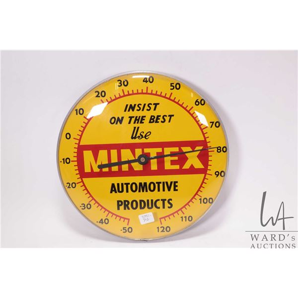Vintage Mintex Automotive Products 12" diameter temperature gauge