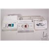 Image 1 : 3 1:43 scale Franklin Mint die cast collectible cars including 1953 Chevrolet Corvette, 1955 Chevrol