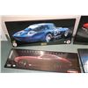 Image 2 : 4 framed Corvette photographic prints including a blue mid 60's Corvette picture signed by Dick Guld