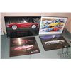 Image 1 : 4 framed Corvette prints including "Corvette: Past, Present, and Future" poster signed by Dick Guldt