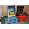 Image 1 : 4 framed Corvette posters including "Corvette Evolution 1953-1990", all approx 36" wide x 24" tall