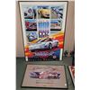 Image 2 : 4 framed Corvette posters including "50 Years of Corvette Racing", signed by Dick Guldtsrand, and 2 
