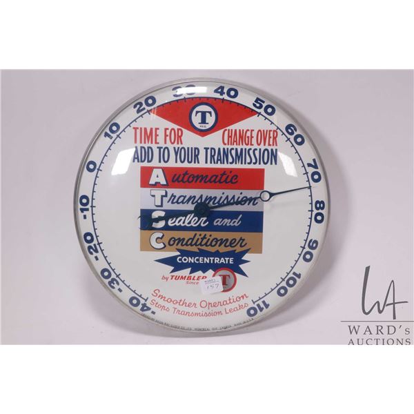 Vintage ATSC Transmission Sealer and Cleaner 12" diameter temperature gauge