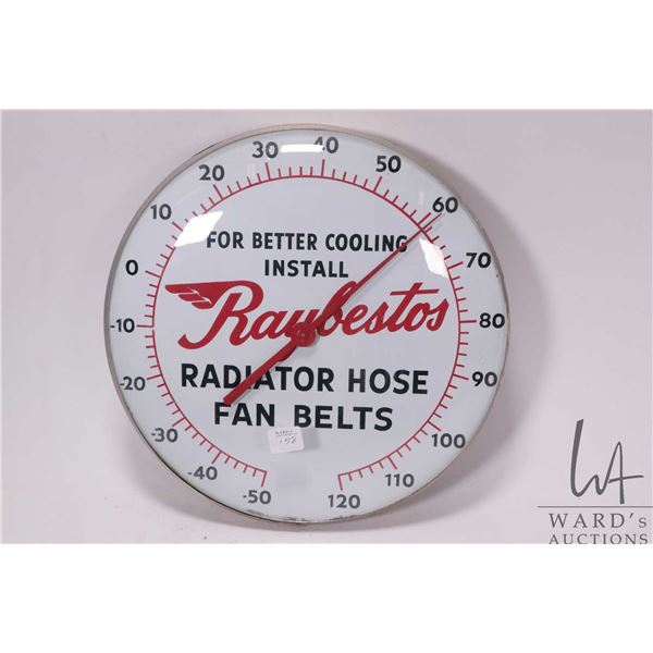 Vintage Raybestos Radiator Fan Belts 12" diameter temperature gauge