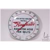Image 1 : Vintage Raybestos Radiator Fan Belts 12" diameter temperature gauge