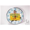 Image 1 : Vintage Canadian Neon-Ray clock company "Marshall Wells Paints" wall clock with glass face and light