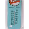 Image 3 : Vintage metal and porcelain "Orange Crush" wall mount thermometer, 16" tall x 6" wide