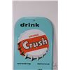 Image 4 : Vintage metal and porcelain "Orange Crush" wall mount thermometer, 16" tall x 6" wide