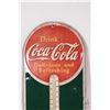 Image 4 : Vintage metal and porcelain "Coca-Cola" wall mount thermometer, 15-3/4" tall by 7" wide