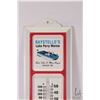 Image 4 : Vintage metal "Raystello's Lake Perry Marina" wall mount thermometer, 13" tall by 4" wide