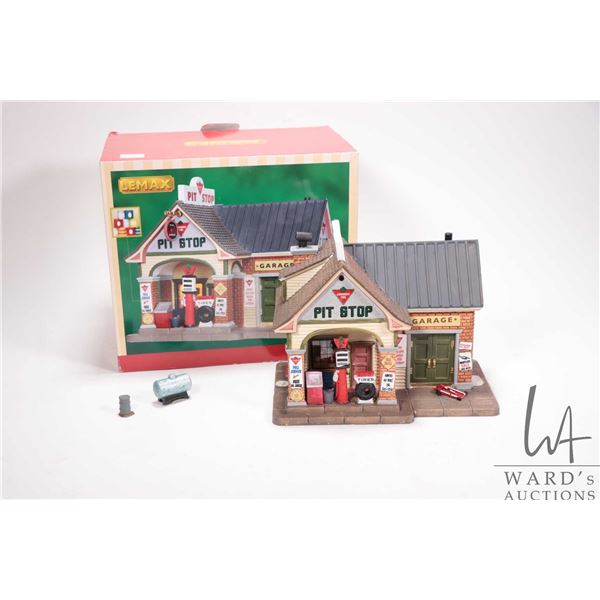 LeMax Canadian Tire Pit Stop porcelain miniature lighted building