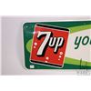 Image 2 : Vintage metal and porcelain "7-Up" wall sign dated 1964, 12-1/4" x 29-1/4"