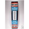 Image 1 : Vintage metal and porcelain "Ex-Lax" wall mount thermometer 36" x 8-1/4"