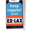 Image 2 : Vintage metal and porcelain "Ex-Lax" wall mount thermometer 36" x 8-1/4"
