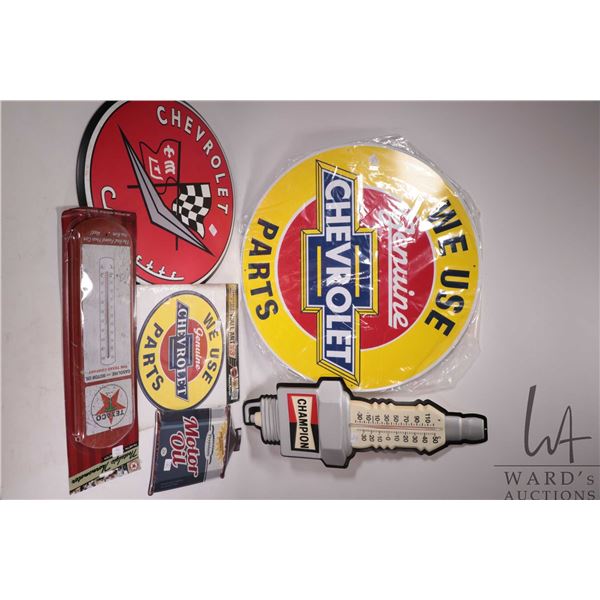 6 reproduction metal wall signs, various themes and sizes