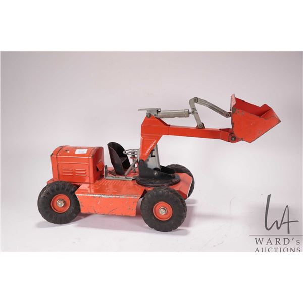 Vintage Ny-Lint Toys pressed steel Pettibone speed swing loader, circa 1950, 19" in length