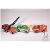 Image 1 : Three vintage Tonka trucks including cherry picker, a crane and a custom van