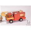 Image 4 : Three vintage Tonka trucks including cherry picker, a crane and a custom van