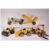 Image 1 : Five vintage Tonka construction toys including grader, front end loader, fork lift, steam roller and