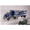 Image 3 : Two vintage semi trucks including Japanese tin White Freightliner with Canadian Freightways trailer,