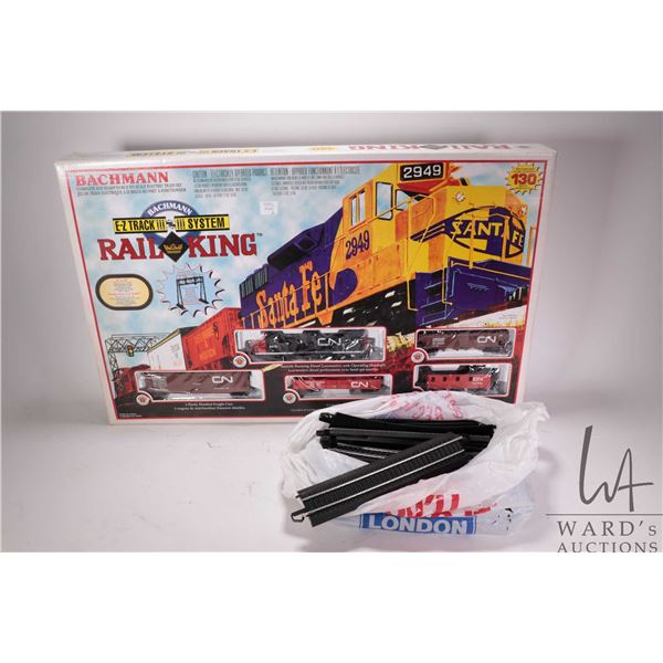 Bachmann Rail King HO gauge train set with E-Z track system plus a selection of Bachmann E-Z track