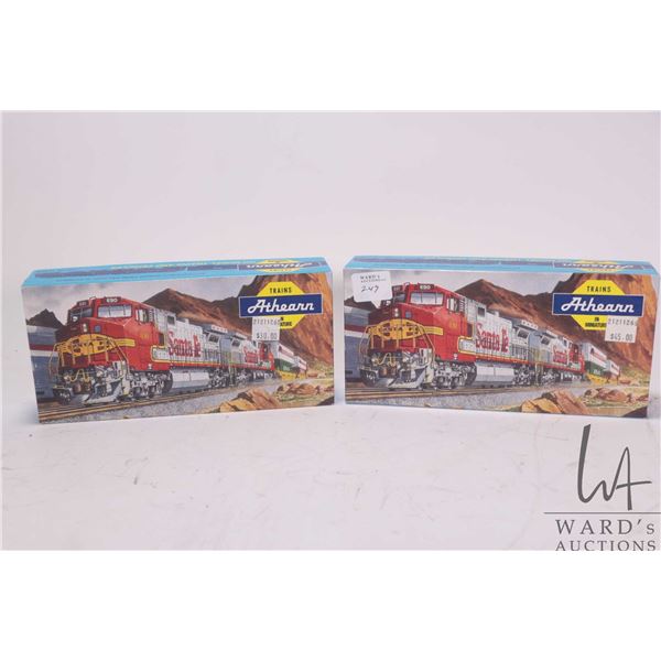 Two Athearn Trains in Miniature engines Via Rail ATH 3177A , both appear new in box