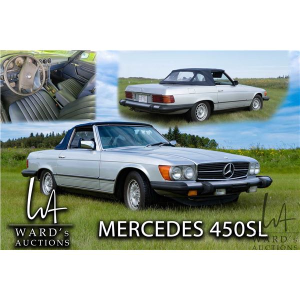 Mercedes 450SL soft top convertable, AM/FM, automatic, 156954 MILES, VIN 10704412037563. Description