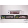 Image 1 : Two Weaver Ultra Line box cars and a Crown Model Products box car, all O gauge CN Rail