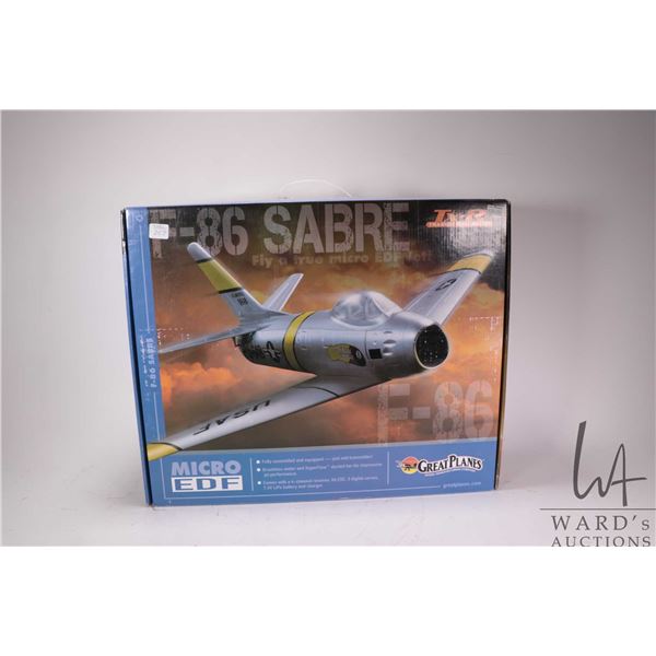Great Planes F-86 Sabre Micro EDF radio controlled plane, appears new in box