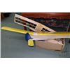 Image 1 : Three partially built wooden airplane kits, including Aerobipe R-C Sport Biplane, completeness not c