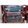 Image 2 : Four Road Legends die cast model cars including a 1955 Ford Thunderbird, 1964 Shelby Cobra 427S/C, 1