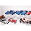 Image 3 : Selection of metal and wooden model cars including Burago 1928 Mercedes-Benz SSK, Burago Cobra 427, 
