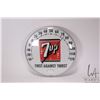 Image 1 : Vintage "7-Up" 12" round wall mount thermometer