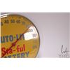 Image 3 : Vintage "Auto-Lite Batteries" 12" round wall mount thermometer