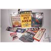 Image 1 : 8 assorted reproduction metal wall signs and thermometers, various sizes and themes