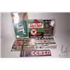 Image 1 : 8 assorted reproduction metal wall signs and thermometers, various sizes and themes