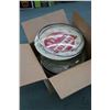 Image 1 : Box containing an assortment of parts and accessories for vintage wall clocks