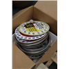 Image 1 : Box containing an assortment of parts and accesories for vintage wall mount thermometers