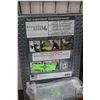 Image 4 : Selection of miscellaneous car related items including 4 vehicle temperature gauges, metal shelving,