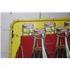 Image 3 : Large vintage 3 piece metal and porcelain "Coca-Cola" wall sign dated 1951, overall dimensions inclu