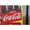 Image 5 : Large vintage 3 piece metal and porcelain "Coca-Cola" wall sign dated 1951, overall dimensions inclu