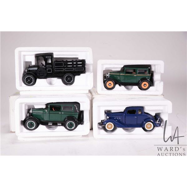 Four 1:43rd scale National Motor Museum Mint all Chevrolet including 1930 Chevy Coash, 1933 Chevy Tw