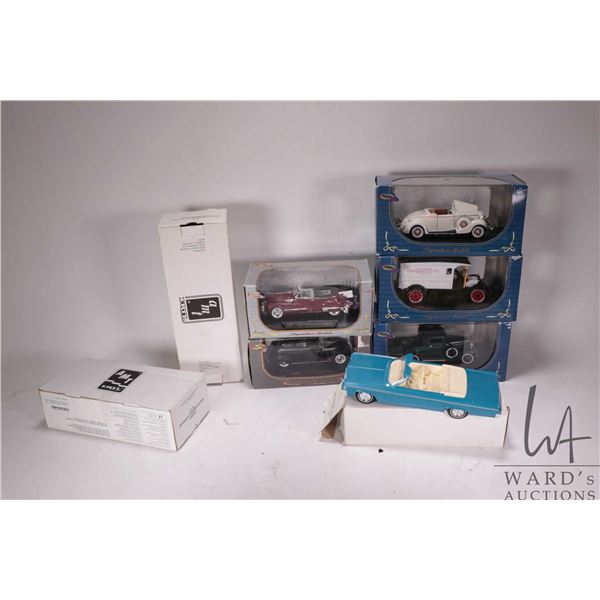 Eight die cast collectible 1:32nd scale vehicles