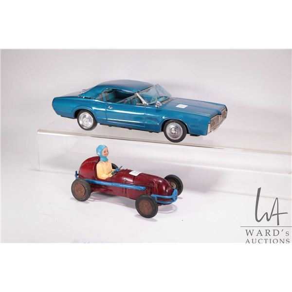 2 Vintage collectable cars including an A1 Toys Mercury Cougar tin toy, 15" long, and a British made