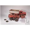 Image 1 : 2 Vintage pressed tin toys including Structo hydraulic control dump truck and a Ny-lint front end lo