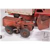 Image 2 : 2 Vintage pressed tin toys including Structo hydraulic control dump truck and a Ny-lint front end lo
