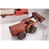 Image 4 : 2 Vintage pressed tin toys including Structo hydraulic control dump truck and a Ny-lint front end lo