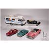 Image 1 : Selection of vintage toys including two tin friction cars, a Durago Mercedes 500x Roadster, a Maisto
